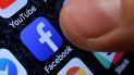 Icono de la aplicación de Facebook en un teléfono inteligente. Icono de la aplicación de Facebook en un teléfono inteligente.