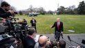 El presidente Donald Trump declara a los periodistas en la Casa Blanca. El presidente Donald Trump declara a los periodistas en la Casa Blanca.