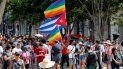 Activistas por los derechos Lesbianas, Gays, Bisexuales, Transexuales e Intersexuales (LGBTI) en una marcha el sábado 11 de mayo del 2019 por el Paseo del Prado en La Habana (Cuba). Activistas por los derechos Lesbianas, Gays, Bisexuales, Transexuales e Intersexuales (LGBTI) en una marcha el sábado 11 de mayo del 2019 por el Paseo del Prado en La Habana (Cuba).