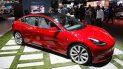 Vista de un auto Tesla Model 3 durante el show Automobility LA en Los Ángeles, California, en noviembre de 2018. Vista de un auto Tesla Model 3 durante el show Automobility LA en Los Ángeles, California, en noviembre de 2018.