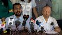 El dirigente estudiantil y negociador de la Alianza Cívica, Max Jérez (izq.), junto al académico y antiguo embajador en Estados Unidos, Carlos Tünnermann, en una rueda de prensa, en Managua, Nicaragua. El dirigente estudiantil y negociador de la Alianza Cívica, Max Jérez (izq.), junto al académico y antiguo embajador en Estados Unidos, Carlos Tünnermann, en una rueda de prensa, en Managua, Nicaragua.