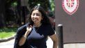 Fotografía del 2 de junio de 2019, que muestra a la salvadoreña Astrid Guevara, de 20 años, mientras posa en la sede principal de la Universidad de Saint Thomas, en Houston (Texas). Fotografía del 2 de junio de 2019, que muestra a la salvadoreña Astrid Guevara, de 20 años, mientras posa en la sede principal de la Universidad de Saint Thomas, en Houston (Texas).