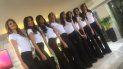 Parte del grupo de jóvenes que aspira convertirse en la mujer más bella del país. Parte del grupo de jóvenes que aspira convertirse en la mujer más bella del país.