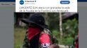 Fotografía de un guerrillero del ELN publicada por la cuenta de Twitter del diario venezolano El Nacional. Fotografía de un guerrillero del ELN publicada por la cuenta de Twitter del diario venezolano El Nacional.