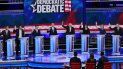 Candidatos presidenciales del Partido Demócrata a las elecciones de 2020 durante un debate en Miami. Candidatos presidenciales del Partido Demócrata a las elecciones de 2020 durante un debate en Miami.