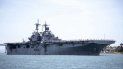 Fotografía del 1 de mayo de 2019 proporcionada por la Marina de Estados Unidos de la nave de guerra USS Boxer en la bahía de San Diego, California. Fotografía del 1 de mayo de 2019 proporcionada por la Marina de Estados Unidos de la nave de guerra USS Boxer en la bahía de San Diego, California.