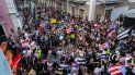 Manifestantes protestan contra el gobernador de Puerto Rico, Ricardo Rosselló, en San Juan, Puerto Rico, el domingo 21 de julio de 2019. Manifestantes protestan contra el gobernador de Puerto Rico, Ricardo Rosselló, en San Juan, Puerto Rico, el domingo 21 de julio de 2019.
