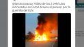 Foto de archivo de oro vehículo presuntamente incendiado por el ELN en 2016. Foto de archivo de oro vehículo presuntamente incendiado por el ELN en 2016.