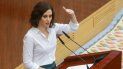 La candidata del PP a la Presidencia de la Comunidad de Madrid, Isabel Díaz Ayuso, da la réplica a las intervenciones de las diputadas de Unidas Podemos Izquierda Unida Madrid en Pie durante el debate del segundo pleno de su investidura. La candidata del PP a la Presidencia de la Comunidad de Madrid, Isabel Díaz Ayuso, da la réplica a las intervenciones de las diputadas de Unidas Podemos Izquierda Unida Madrid en Pie durante el debate del segundo pleno de su investidura.