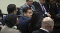 Jose Manuel Morales, hijo del presidente Jimmy Morales, mira por encima de su hombro en una corte en Ciudad de Guatemala el lunes 19 de agosto de 2019. Jose Manuel Morales, hijo del presidente Jimmy Morales, mira por encima de su hombro en una corte en Ciudad de Guatemala el lunes 19 de agosto de 2019.
