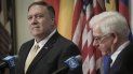 Michael Pompeo (izq.), secretario de Estado de EEUU, participa una reunión sobre el Oriente Medio del Consejo de Seguridad de Naciones Unidas, el martes 20 de agosto de 2019. Michael Pompeo (izq.), secretario de Estado de EEUU, participa una reunión sobre el Oriente Medio del Consejo de Seguridad de Naciones Unidas, el martes 20 de agosto de 2019.