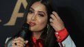 La actriz mexicana Salma Hayek ofrece una conferencia de prensa para presentar su nueva serie, Monarca, en Ciudad de México, el martes 10 de septiembre de 2019. La actriz mexicana Salma Hayek ofrece una conferencia de prensa para presentar su nueva serie, Monarca, en Ciudad de México, el martes 10 de septiembre de 2019.