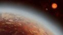 Vista de un exoplaneta. Vista de un exoplaneta.