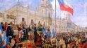 Cuadro sobre la jura de la independencia de Chile, del pintor chileno Pedro León Maximiliano María Subercaseaux. Cuadro sobre la jura de la independencia de Chile, del pintor chileno Pedro León Maximiliano María Subercaseaux.