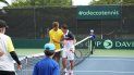 Roberto Quiroz, de Ecuador, y Luis David Martínez, de Venezuela, se saludan tras el segundo partido en el Doral Country Club Park en el inicio de la serie del Grupo I de la Zona Americana de la Copa Davis, el sábado 14 de septiembre del 2019. Roberto Quiroz, de Ecuador, y Luis David Martínez, de Venezuela, se saludan tras el segundo partido en el Doral Country Club Park en el inicio de la serie del Grupo I de la Zona Americana de la Copa Davis, el sábado 14 de septiembre del 2019.