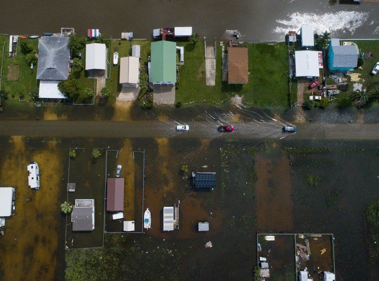 Foto aérea de Sargent, Texas, 18 de septiembre de 2019. La localidad recibió 512 milímetros (22 pulgadas) de lluvia con el paso de la tormenta tropical Imelda. 