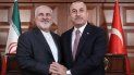 Fotografía del 17 de abril de 2019 del ministro de Relaciones Exteriores turco, Mevlut Cavusoglu (der.), junto al ministro de Relaciones Exteriores iraní, Mohammad Javad Zarif, en Ankara, Turquía. Fotografía del 17 de abril de 2019 del ministro de Relaciones Exteriores turco, Mevlut Cavusoglu (der.), junto al ministro de Relaciones Exteriores iraní, Mohammad Javad Zarif, en Ankara, Turquía.