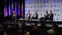 Fotografía de archivo de expresidentes de Latinoamérica y España que participan en el foro sobre la reinvención de los partidos políticos convocado por la Cátedra Nelson J. Mezerhane G., el Grupo Idea y el Miami Dade. Fotografía de archivo de expresidentes de Latinoamérica y España que participan en el foro sobre la reinvención de los partidos políticos convocado por la Cátedra Nelson J. Mezerhane G., el Grupo Idea y el Miami Dade.