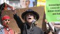 Fotografía del 20 de septiembre de 2019 de la actriz estadounidense Jane Fonda durante una protesta en favor de políticas favorables a combatir el cambio climático en Los Ángeles, California. Fotografía del 20 de septiembre de 2019 de la actriz estadounidense Jane Fonda durante una protesta en favor de políticas favorables a combatir el cambio climático en Los Ángeles, California.