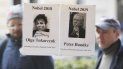La novelista polaca Ola Tokarczuk y el escrutor austríaco Peter Handke. La novelista polaca Ola Tokarczuk y el escrutor austríaco Peter Handke.