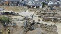 Esta fotografía muestra una zona inundada en Nagano, Japón, el lunes 14 de octubre de 2019. Esta fotografía muestra una zona inundada en Nagano, Japón, el lunes 14 de octubre de 2019.