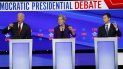 De izquierda a derecha, los aspirantes a la candidatura demócrata, el exvicepresidente Joe Biden (izquierda), la senadora Elizabeth Warren y el alcalde de South Bend, Pete Buttigieg, intervienen en un debate de primarias organizado por CNN y New York Times en la Universidad de Otterbein, el 15 de octubre de 2019, en Westerville, Ohio. De izquierda a derecha, los aspirantes a la candidatura demócrata, el exvicepresidente Joe Biden (izquierda), la senadora Elizabeth Warren y el alcalde de South Bend, Pete Buttigieg, intervienen en un debate de primarias organizado por CNN y New York Times en la Universidad de Otterbein, el 15 de octubre de 2019, en Westerville, Ohio.