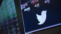 Logotipo de Twitter en la Bolsa de Valores de Nueva York. Logotipo de Twitter en la Bolsa de Valores de Nueva York.