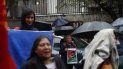 Bolivianos y partidarios de Evo Morales protestan frente a la embajada boliviana en Ciudad de México, 11 de noviembre de 2019. Bolivianos y partidarios de Evo Morales protestan frente a la embajada boliviana en Ciudad de México, 11 de noviembre de 2019.