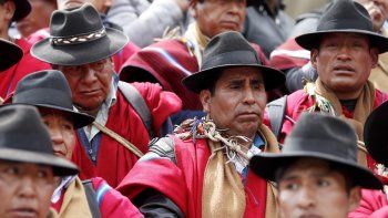 Los partidarios del ex presidente Evo Morales marchan en La Paz, Bolivia, el miércoles 13 de noviembre de 2019. 