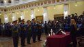 La presidenta de Bolivia Jeanine Áñez juramentando al nuevo Alto Mando Militar el 13NOV19. La presidenta de Bolivia Jeanine Áñez juramentando al nuevo Alto Mando Militar el 13NOV19.