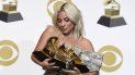 En esta fotografía de archivo del 10 de febrero de 2019 Lady Gaga en la sala de prensa con sus premio a mejor interpretación solista por Joanne (Where Do You Think Youre Goin?), mejor interpretación pop de un dúo o grupo y mejor canción para un medio visual por Shallow en la 61a entrega anual de los Grammy en Los Angeles. En esta fotografía de archivo del 10 de febrero de 2019 Lady Gaga en la sala de prensa con sus premio a mejor interpretación solista por Joanne (Where Do You Think Youre Goin?), mejor interpretación pop de un dúo o grupo y mejor canción para un medio visual por Shallow en la 61a entrega anual de los Grammy en Los Angeles.