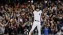 En imagen de archivo del 25 de septiembre de 2014, el campocorto Derek Jeter, de los Yanquis de Nueva York, salta tras pegar el sencillo decisivo ante los Orioles de Baltimore en el noveno inning del partido, en Nueva York En imagen de archivo del 25 de septiembre de 2014, el campocorto Derek Jeter, de los Yanquis de Nueva York, salta tras pegar el sencillo decisivo ante los Orioles de Baltimore en el noveno inning del partido, en Nueva York