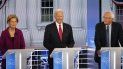 De izquierda a derecha, la senadora demócrata por Massachusetts Elizabeth Warren, el exvicepresidente Joe Biden y el senador independiente por Vermont Bernie Sanders, tres de los aspirantes a la candidatura demócrata a la presidencia de Estados Unidos, durante un debate para las primarias, el miércoles 20 de noviembre de 2019 en Atlanta, Estados Unidos. De izquierda a derecha, la senadora demócrata por Massachusetts Elizabeth Warren, el exvicepresidente Joe Biden y el senador independiente por Vermont Bernie Sanders, tres de los aspirantes a la candidatura demócrata a la presidencia de Estados Unidos, durante un debate para las primarias, el miércoles 20 de noviembre de 2019 en Atlanta, Estados Unidos.
