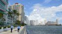 Vista parcial del litoral de Miami. Vista parcial del litoral de Miami.
