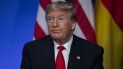 El presidente estadounidense Donald Trump escucha una pregunta durante una reunión con la canciller alemana Angela Merkel durante la cumbre de la OTAN en The Grove, Watford, Inglaterra, miércoles 4 de diciembre de 2019. El presidente estadounidense Donald Trump escucha una pregunta durante una reunión con la canciller alemana Angela Merkel durante la cumbre de la OTAN en The Grove, Watford, Inglaterra, miércoles 4 de diciembre de 2019.