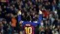 El argentino Lionel Messi festeja después de anotar el segundo gol del Barcelona en el partido por La Liga española frente al Barcelona, en el Camp Nou de Barcelona, el sábado 7 de diciembre de 2019 El argentino Lionel Messi festeja después de anotar el segundo gol del Barcelona en el partido por La Liga española frente al Barcelona, en el Camp Nou de Barcelona, el sábado 7 de diciembre de 2019