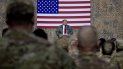 Fotografía del 26 de diciembre de 2018 del presidente Donald Trump en un encuentro con militares en la base aérea de Ain al-Asad, Irak. Fotografía del 26 de diciembre de 2018 del presidente Donald Trump en un encuentro con militares en la base aérea de Ain al-Asad, Irak.