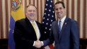 El secretario de Estado, Mike Pompeo, donde aparece acompañado por el presidente encargado de Venezuela, Juan Guaidó, el 20 de enero de 2020, en su encuentro en Bogotá, Colombia. El secretario de Estado, Mike Pompeo, donde aparece acompañado por el presidente encargado de Venezuela, Juan Guaidó, el 20 de enero de 2020, en su encuentro en Bogotá, Colombia.