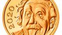 La foto sin fecha distribuida por Swissmint muestra una moneda de oro con la cara de Albert Einstein en el anverso. La foto sin fecha distribuida por Swissmint muestra una moneda de oro con la cara de Albert Einstein en el anverso.