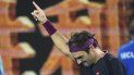 El suizo Roger Federer festeja su victoria sobre John Millman en la tercera ronda del Abierto de Australia, en Melbourne, el sábado 25 de enero de 2020. El suizo Roger Federer festeja su victoria sobre John Millman en la tercera ronda del Abierto de Australia, en Melbourne, el sábado 25 de enero de 2020.