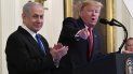 El presidente estadounidense Donald Trump con el primer ministro israelí Benjamin Netanyahu en la Casa Blanca en Washington, el 28 de enero del 2020. El presidente estadounidense Donald Trump con el primer ministro israelí Benjamin Netanyahu en la Casa Blanca en Washington, el 28 de enero del 2020.