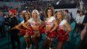Nina, Haley, Erin y Tyffany (de izq. a der.), cheerleaders de los 49ers de San Francisco, en el Día de la Prensa del Super Bowl LIV, la noche del lunes 27 de enero. Nina, Haley, Erin y Tyffany (de izq. a der.), cheerleaders de los 49ers de San Francisco, en el Día de la Prensa del Super Bowl LIV, la noche del lunes 27 de enero.