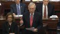 En esta imagen tomada de un video, el líder de la mayoría en el Senado Mitch McConnell habla durante el juicio político al presidente Donald Trump el martes 28 de enero de 2020, en Washington. En esta imagen tomada de un video, el líder de la mayoría en el Senado Mitch McConnell habla durante el juicio político al presidente Donald Trump el martes 28 de enero de 2020, en Washington.