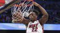 Jimmy Butler del Heat de Miami completa una volcada ante el Magic de Orlando, el sábado 1 de febrero de 2020. Jimmy Butler del Heat de Miami completa una volcada ante el Magic de Orlando, el sábado 1 de febrero de 2020.
