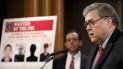 El secretario de Justicia de Estados Unidos William Barr habla durante una conferencia de prensa el lunes 10 de febrero de 2020, en Washington. El secretario de Justicia de Estados Unidos William Barr habla durante una conferencia de prensa el lunes 10 de febrero de 2020, en Washington.