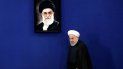 El presidente iraní Hassan Rouhani llega a una conferencia de prensa en Teherán, el domingo 16 de febrero de 2020. El presidente iraní Hassan Rouhani llega a una conferencia de prensa en Teherán, el domingo 16 de febrero de 2020.