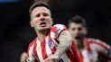 Saúl Ñíguez del Atlético de Madrid tras anotar el primer gol de su equipo en el partido contrda Liverpool por la Liga de Campeones, el martes 18 de febrero de 2020, en el estadio Wanda Metropolitano de Madrid. Saúl Ñíguez del Atlético de Madrid tras anotar el primer gol de su equipo en el partido contrda Liverpool por la Liga de Campeones, el martes 18 de febrero de 2020, en el estadio Wanda Metropolitano de Madrid.