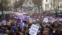 Manifestantes protestan en el marco del Día Internacional de la Mujer en Madrid. Manifestantes protestan en el marco del Día Internacional de la Mujer en Madrid.
