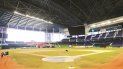 Fotografía de archivo que muestra una vista interior del Marlins Park, en Miami, Florida. Fotografía de archivo que muestra una vista interior del Marlins Park, en Miami, Florida.