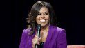 En esta fotografía de archivo del 11 de mayo de 2019 la ex primera dama Michelle Obama durante la conferencia Becoming: An Intimate Conversation with Michelle Obama en Atlanta. En esta fotografía de archivo del 11 de mayo de 2019 la ex primera dama Michelle Obama durante la conferencia Becoming: An Intimate Conversation with Michelle Obama en Atlanta.